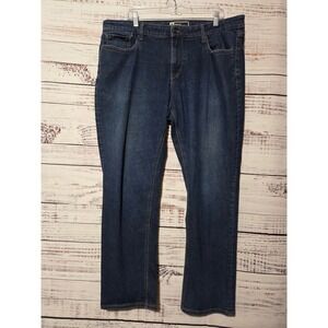 LB Tech Travel Explore Discover Mens 40x32 Dark Wash Straight Leg Stretch Jeans